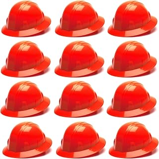 Pyramex SL Series Full Brim Hard Hat with 4 Point Ratchet Suspension Hi-Vis Orange HP24141 (12 Hats/1 Case)