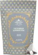 Harney & Sons Victorian London Fog Tea Sachets, 50 Count | Black and oolong tea with bergamot, vanilla, and lavender. Contains caffeine.