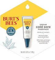 Burt's Bees Cold Sore Treatment, with Rhubarb and Sage Complex, Natural Origin Skin Care, 1 Tube, 0.07 oz.
