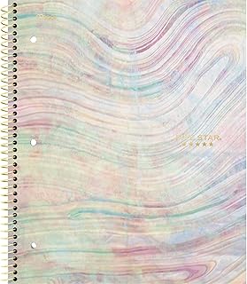 Five Star Spiral Notebooks, 1 Subject, College Ruled, 11" x 8-1/2", Cute Designs Bright Colors, 3 Pack, Design May Vary.