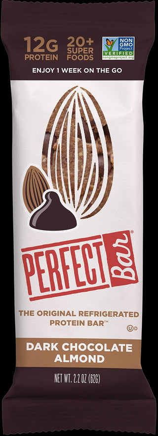 Perfect Dark Chocolate Almond Bar by Perfect Foods Bar – Pack of 16