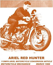 115MPH ARIEL Motorcycle Conversion Article.: Motorcycle Mechanics March 1966.