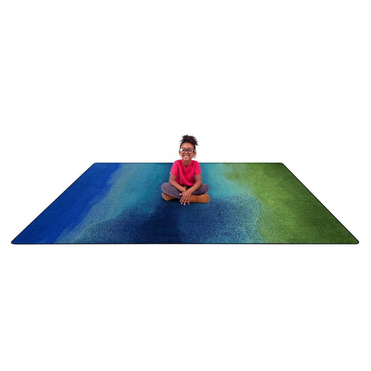 Colorwash 10'9" x 13'2" Area Rug in Color Marine by Joy Carpets – 10'9" x 13'2" (Rectangular), Nylon, Marine, Model 2144G-01