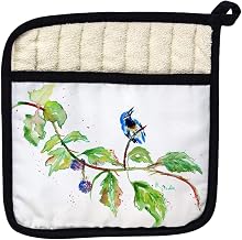 Betsy Drake PT1072 Bird & Blackberries Pot Holder