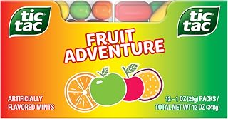 Tic Tac Fruit Adventure Mints, Bulk 12 Pack, On-The-Go Refreshment, 1 oz Each