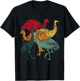 Retro Australia Animal Emu Lover Bird Emu T-Shirt