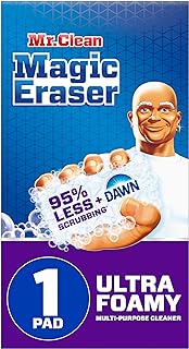 Mr. Clean Magic Eraser Ultra Foamy Multi Purpose Cleaner, Foaming Magic Eraser Sponge Multi Surface Cleaner, 1ct