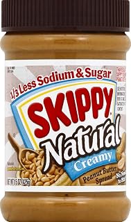 SKIPPY Natural Peanut Butter, 1/3 Less Soxium and Sugar, 15 oz