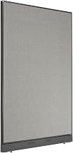 Global Industrial Office Partition Panel, 48.25 Inch W x 76 Inch H, Gray, Pass-Thru Cable, 1 Piece, for Office Design and Workplace Productivity