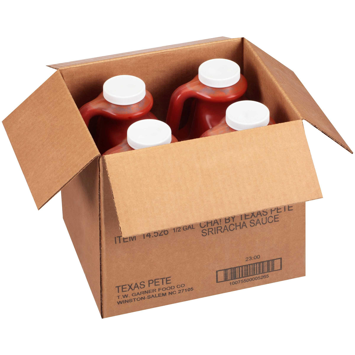 Cha! by Sriracha Hot Sauce by Texas Pete – 64 oz, Pack of 4