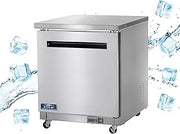 Arctic Air AUC27F 27' Single Door Work Top Undercounter Freezer, 6.5 Cubic Feet, Stainless Steel, 115v