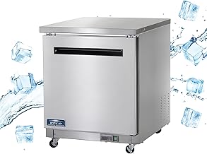 Arctic Air AUC27F 27' Single Door Work Top Undercounter Freezer, 6.5 Cubic Feet, Stainless Steel, 115v