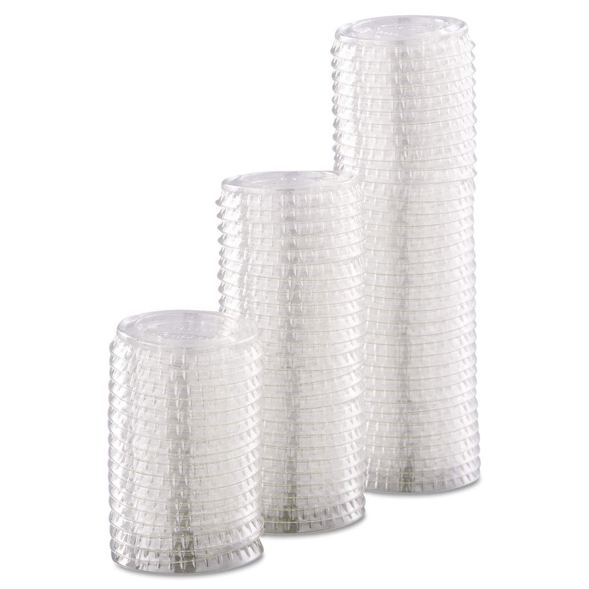 Clear Portion Container Lid - Fits 0.5-1.25 oz (Case of 2500) by SOLO – Small, 0.5 fluid_ounces, Polyethylene Terephthalate, Clear, Pack of 1000