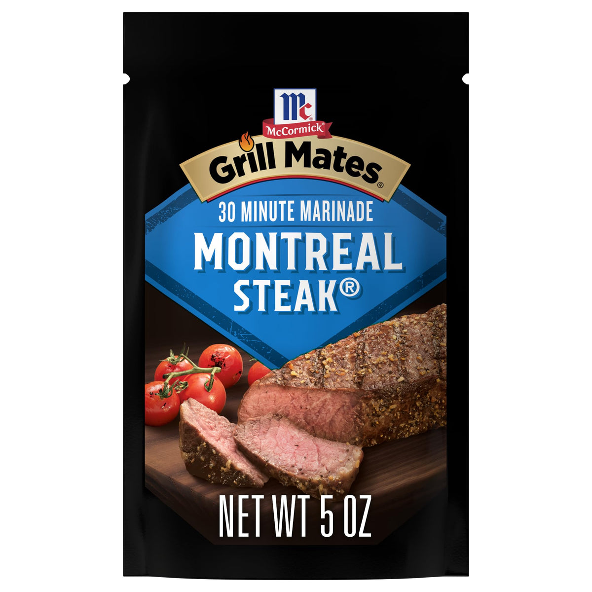 McCormick Montreal Steak 30 Minute Marinade by Grill Mates – 5 Fl Oz (Pack of 1), Model 052100033662