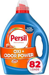 Persil Advanced Clean Oxi+Odor Laundry Detergent, 82 Loads, 82.5 Fl Oz | Deep Clean & Care, Fights Tough Stains & Odors, Protects Colors, Ultra Concentrated Formula, HE Safe, All Water Temperatures