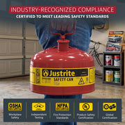 Justrite Blue / 2 Gallon / Type I Cans