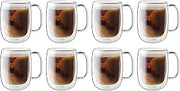 ZWILLING Sorrento Plus 8-pc Double-Wall Glass Coffee Mug Set