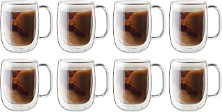 ZWILLING Sorrento Plus 8-pc Double-Wall Glass Coffee Mug Set