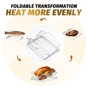 Roryimke Chicken Roasting Rack, V-Shaped Adjustable Stand, Silver