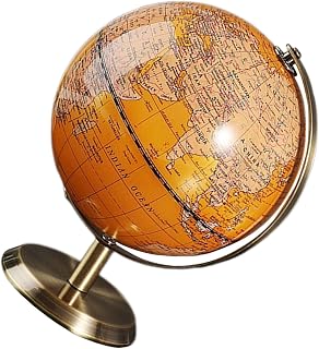 Rotating Table Globe with English Labels 5.5-inch Abs and Metal Desktop Globe for Geography Study for Home and Classroom Educational Use