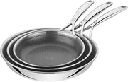 ZWILLING Peak 3-Piece Frying Pan Set (20, 24, 28 cm), Ceraforce HyCoat, 18/10 Stainless Steel