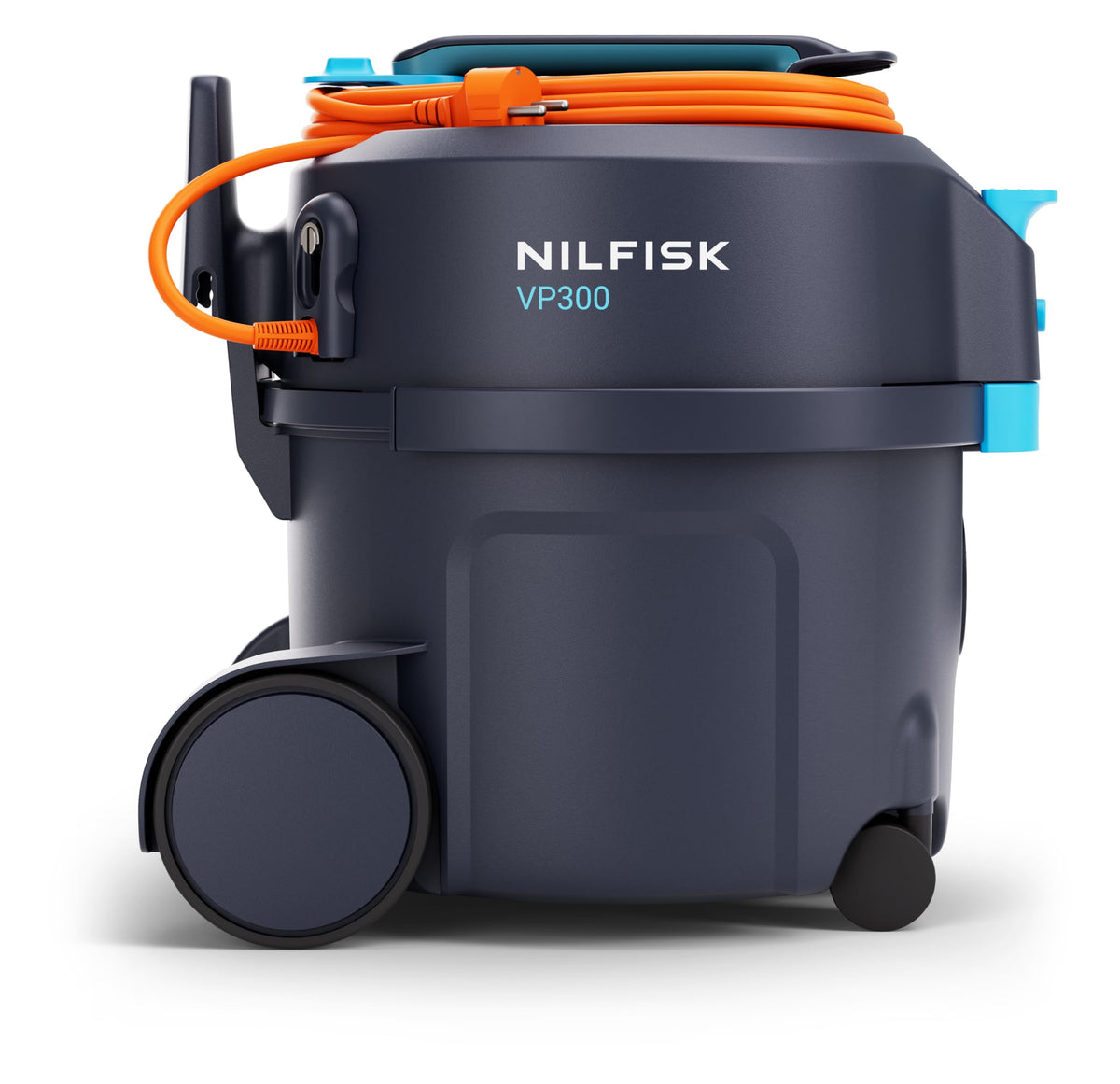 VP300 HEPA Canister Vacuum by Nilfisk – 2.6 gallons, Dark Grey, Model 107421148