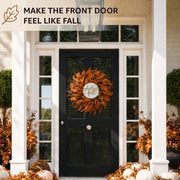 KAI-ROAD Fall Eucalyptus Wreath, 26 Inch, Yellow
