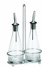 Tablecraft 6 Oz Oil & Vinegar Cruet Set w/Chrome Plated Rack