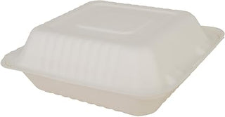 SOUTHERN CHAMPION TRAY 18925 ChampWare Molded Fiber White Clamshell Container, 8" L x 8" W (Case of 200)
