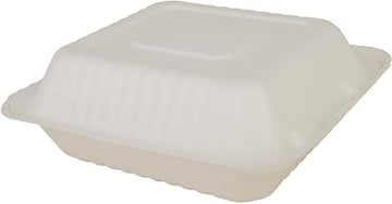 SOUTHERN CHAMPION TRAY 18925 ChampWare Molded Fiber White Clamshell Container, 8" L x 8" W (Case of 200)