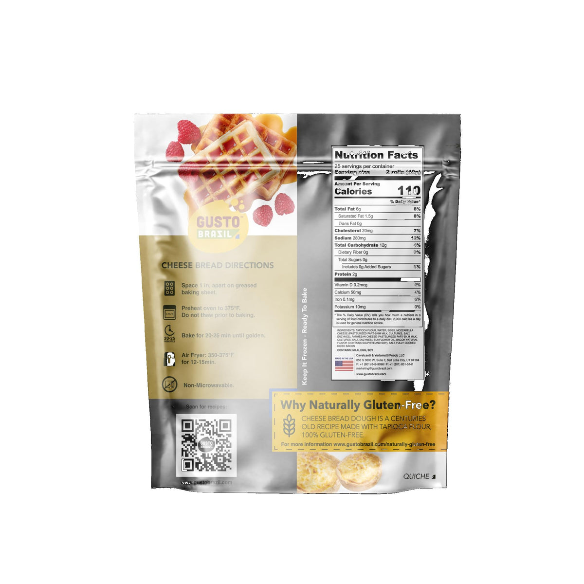 Gusto Brazil Bacon / 22-25g 40-45 Rolls Per Bag Dinner Rolls