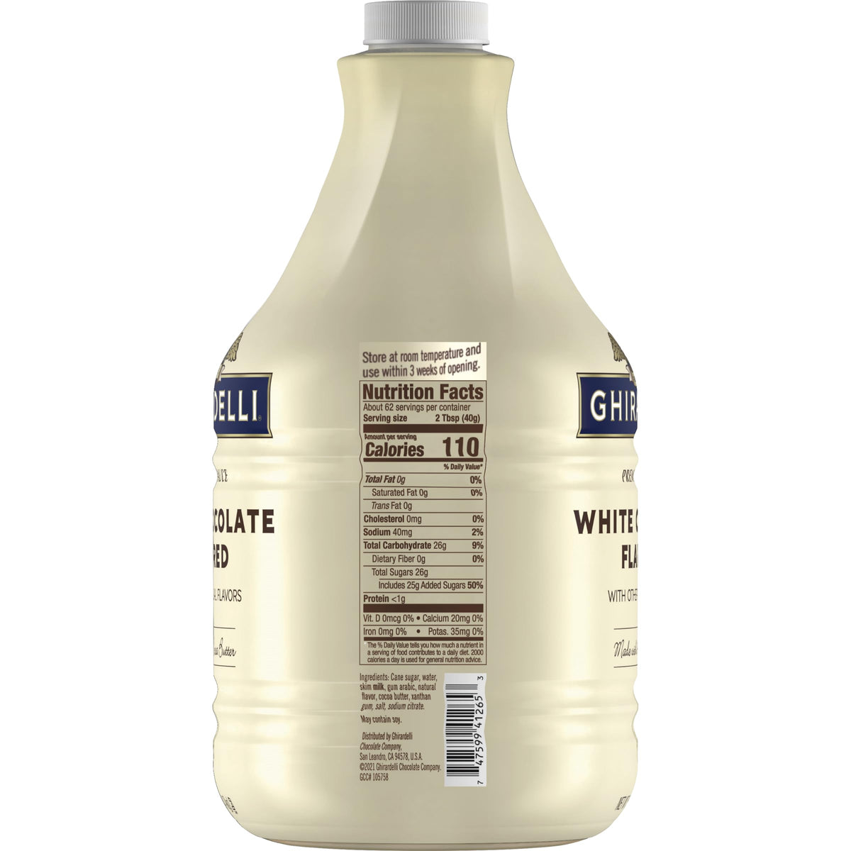Ghirardelli White Chocolate / 87.3 Fl Oz (Pack of 1) / 1 Chocolate