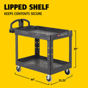 Rubbermaid Commercial Products Black / Medium / 2-Shelf Hand Tools