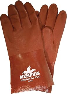 MCR Safety 6452S Double Dipped PVC Jersey Lined Sandpaper Finish Gloves