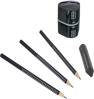 Faber-Castell 217093 Writing Set Grip 2001, Black, Blister