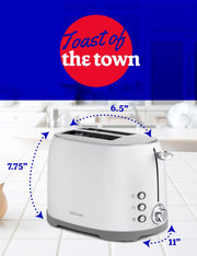 Betty Crocker White / 2-Slice / Modern Retro Toasters