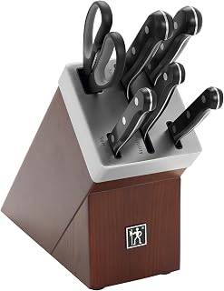 HENCKELS Solution Razor-Sharp 7-pc Knife Block Set, Chef Knife, Bread Knife, German Engineered Informed by 100+ Years of Mastery