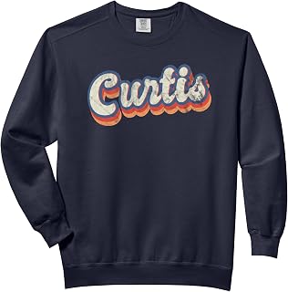 Curtis Personalized Name Shirt Custom Lettering 70's Comfort Colors Adult Sweatshirt