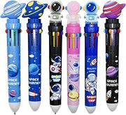 Maydahui 10Pcs 10-in-1 Multicolor Outer Space Pens Planet Astronaut Pen | 10 Colors Retractable Shuttle Cute Planet Spaceman Ballpoint Pens for Students Teachers Office Supplies