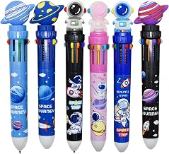 Maydahui 10Pcs 10-in-1 Multicolor Outer Space Pens Planet Astronaut Pen | 10 Colors Retractable Shuttle Cute Planet Spaceman Ballpoint Pens for Students Teachers Office Supplies