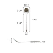Stainless steel solid serving spoon by Thunder Group – Medium, Stainless Steel, Metallic, Model SLBF001