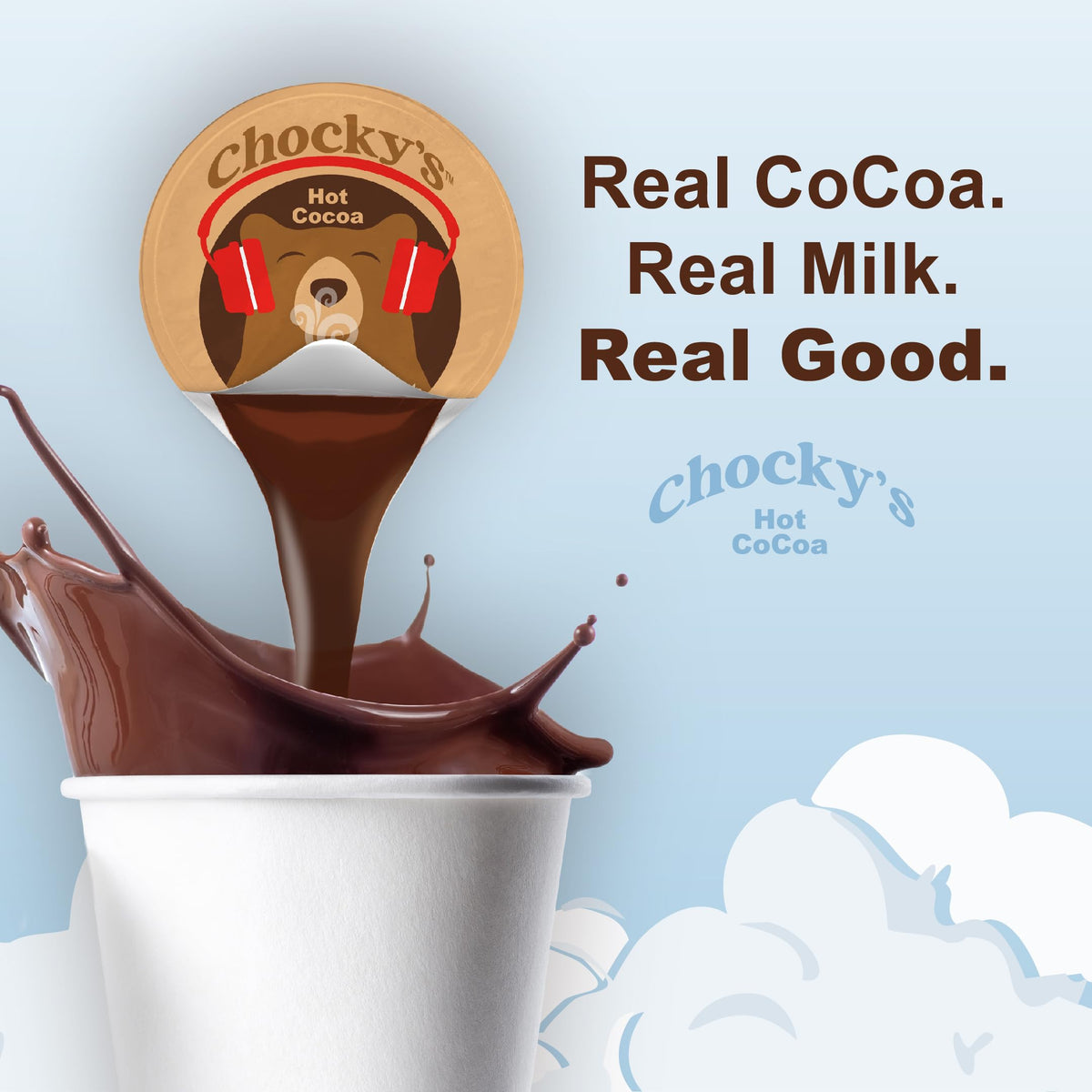 Chocky’s by Single-Serve Hot Chocolate Pods - Peel and Pour Liquid Concentrate - Hot Chocolate - 12 Count by Java House – 1 Count (Pack of 12), Pack of 12