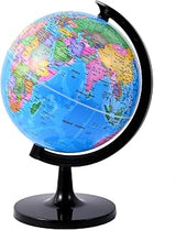 Wizdar 8'' World Globe for Kids Learning | DIY Assemble, Educational Rotating World Map, Large Size Decorative, Classroom Geography Teaching, Desk and Office Decoration