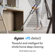 V15 Detect™ Origin Cordless Vacuum by Dyson – 0.2 gallons, Yellow/Nickel, Model 490828-01