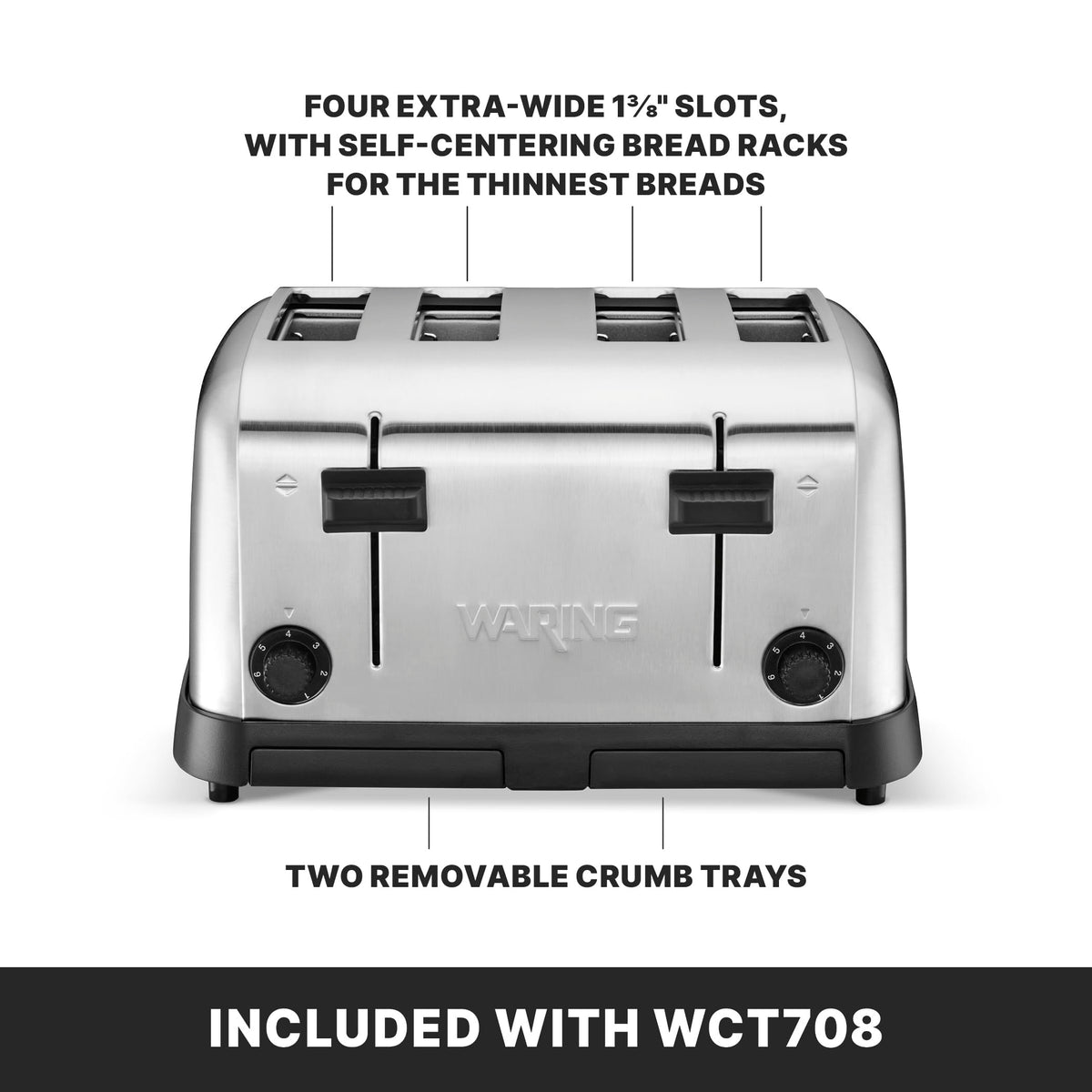 Waring 4-Compartment / Classic / Silver Toasters