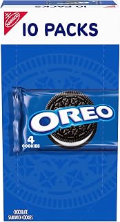 Oreo Chocolate Sandwich Cookies, 10 Snack Packs (4 Cookies Per Pack)