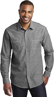 Port Authority Men's Short Sleeve Carefree Poplin Button-Down Shirt
