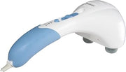 IC0943 Hand Held Body Massager, Double Head with 3 Interchangeable Massage Head Types, White