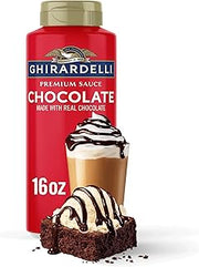 Ghirardelli Premium Dessert Sauce 16 oz Bottle, Chocolate – Rich Dessert & Coffee Topping Made with Real Chocolate
