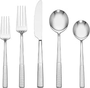 Lenox Modulus 20-Piece 18/10 Silverware Set for 4, Flatware | mirror finish, dishwasher safe | includes knives, forks, and spoons | heavy duty, cutlery set for kitchen and dining